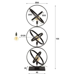 WoonStijl Vloerlamp 3L Galaxy