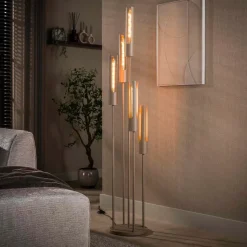 WoonStijl Vloerlamp 5L getrapt tube Beige
