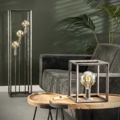 WoonStijl Vloerlamp 3L 45 graden buis - Industrieel design