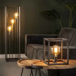 WoonStijl Vloerlamp 3L 45 graden buis - Industrieel design
