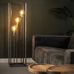 WoonStijl Vloerlamp 3L 45 graden buis - Industrieel design