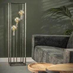 WoonStijl Vloerlamp 3L 45 graden buis - Industrieel design