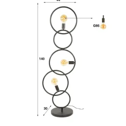 WoonStijl Vloerlamp 3L Loop
