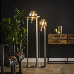 WoonStijl Vloerlamp 2L Match Set van 2 - Oud Zilver