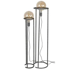 WoonStijl Vloerlamp 2L Match Set van 2 - Oud Zilver