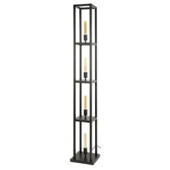 WoonStijl Vloerlamp 4L Quadra Artic Zwart