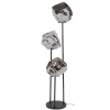 WoonStijl Vloerlamp Rock getrapt 3-lichts Chroom glas