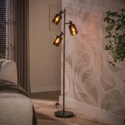 WoonStijl Vloerlamp Sepiora 3-lichts Sienna bruin