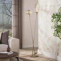 WoonStijl Vloerlamp Serene 2-lichts Beige