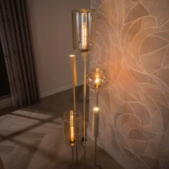 WoonStijl Vloerlamp Serene switch getrapt 2+3-lichts Beige