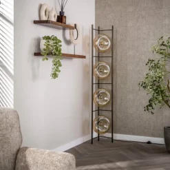 WoonStijl Vloerlamp Soll 4-lichts Amber glas