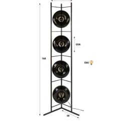 WoonStijl Vloerlamp Soll 4-lichts Sienna bruin
