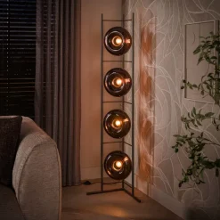 WoonStijl Vloerlamp Soll 4-lichts Sienna bruin