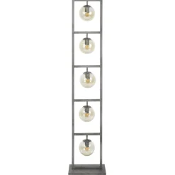 WoonStijl Vloerlamp tower 5x Ø15 glas / Oud zilver showroommodel