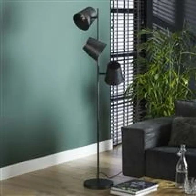 WoonStijl Vloerlamp 3x Kinetic / Charcoal