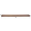 WoonStijl Wandplank Carve 200 cm acacia bruin