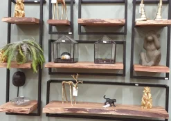 WoonStijl Wandplank Live Edge 40 cm - Industrieel Acaciahout