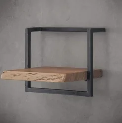 WoonStijl Wandplank Live Edge 40 cm - Industrieel Acaciahout