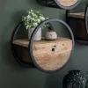 WoonStijl Wandschap circular Ø30 met lade / Robuust hardhout