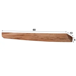 WoonStijl Wandschap Edge 60cm Set van 3 - Massief Acacia Natuurlijk