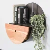 WoonStijl Wandschap half moon Ø50 met lade