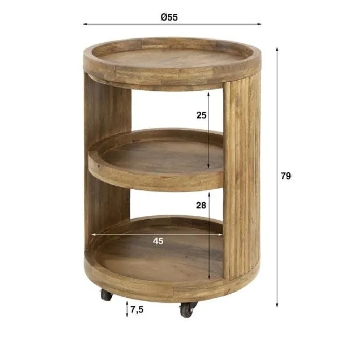 WoonStijl Wijntrolley Wave