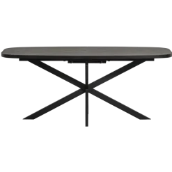Woood Arros eettafel uitschuifbaar 180-220x90cm mdf zwart
