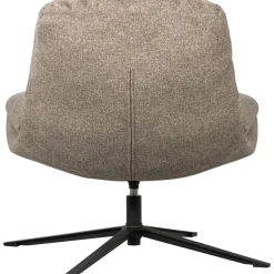 Woood Arve draaifauteuil bedrukte stof naturel melange