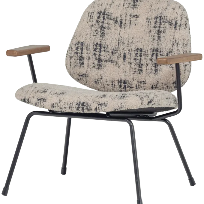 Woood Aure fauteuil chenille beige/zwart