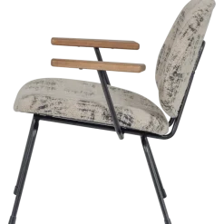 Woood Aure fauteuil chenille beige/zwart