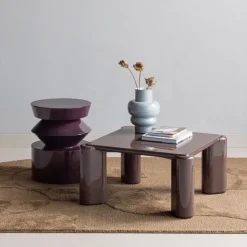 Woood Auren Bijzettafel Hout Hoogglans Paars/Bruin [fsc]