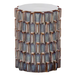 Woood Axu Decoratieve Bijzettafel O35x45 Cm Keramiek Grijsblauw
