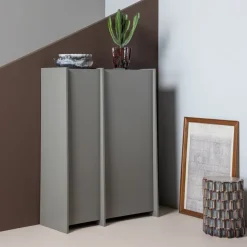 Woood Axu Decoratieve Bijzettafel O35x45 Cm Keramiek Grijsblauw