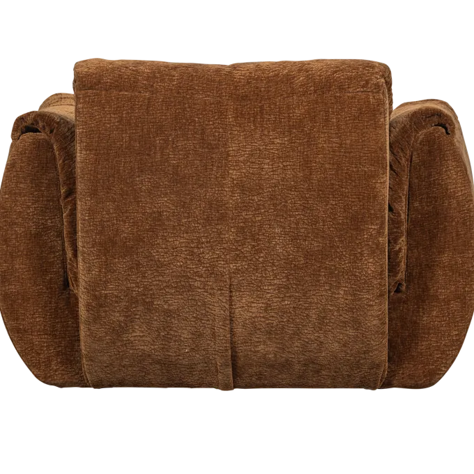 Woood Baggy draaifauteuil 3d chenille middenbruin