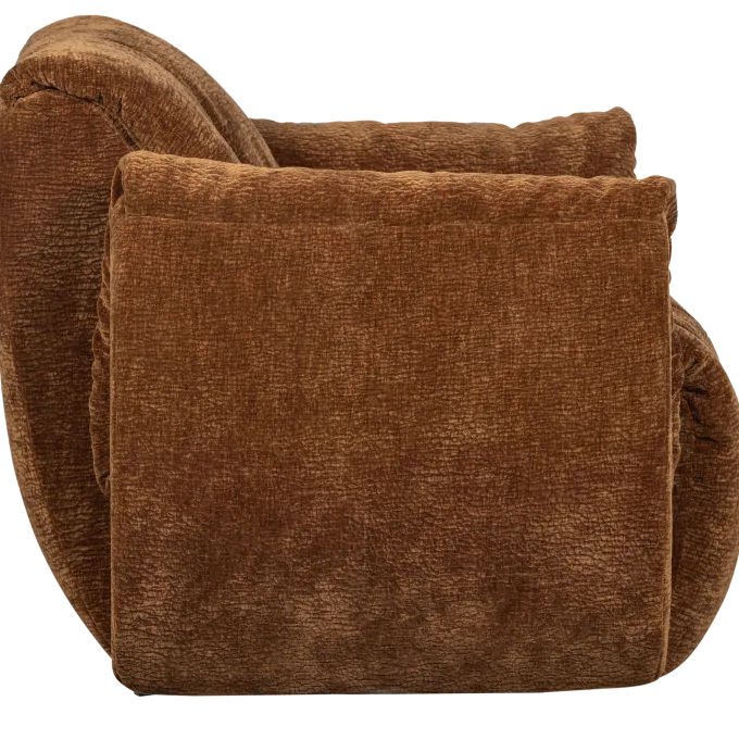 Woood Baggy draaifauteuil 3d chenille middenbruin