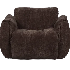 Woood Baggy draaifauteuil 3d chenille donkerbruin