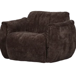 Woood Baggy draaifauteuil 3d chenille donkerbruin
