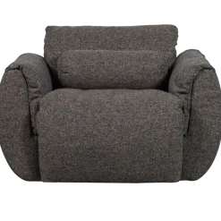 Woood Baggy draaifauteuil geweven stof warmgrijs melange
