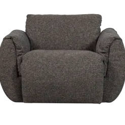 Woood Baggy draaifauteuil geweven stof warmgrijs melange