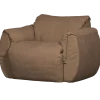 Woood Baggy draaifauteuil geweven chenille bruin
