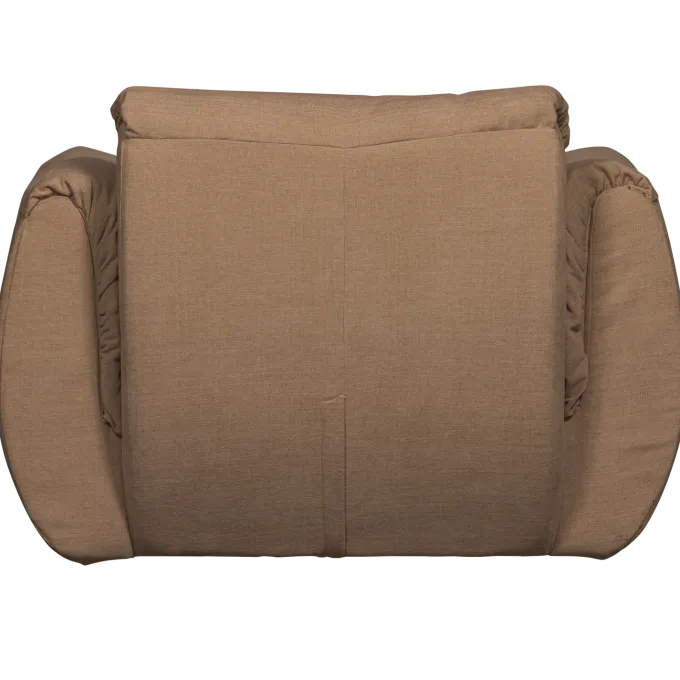 Woood Baggy draaifauteuil geweven chenille bruin