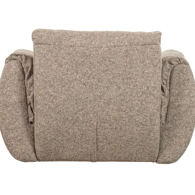 Woood Baggy draaifauteuil geweven stof bruin melange