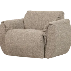 Woood Baggy draaifauteuil geweven stof bruin melange