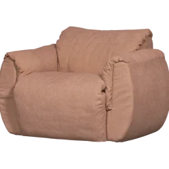 Woood Baggy draaifauteuil geweven chenille oudroze