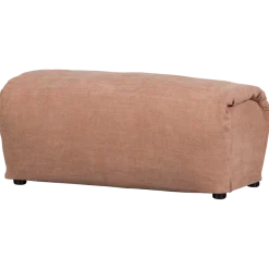 Woood Baggy hocker geweven chenille oudroze