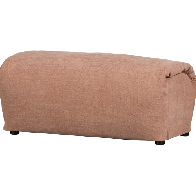 Woood Baggy hocker geweven chenille oudroze
