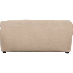 Woood Baggy hocker geweven chenille zand
