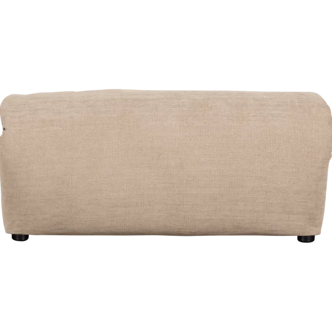Woood Baggy hocker geweven chenille zand