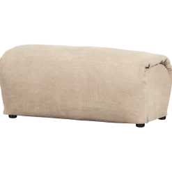 Woood Baggy hocker geweven chenille zand