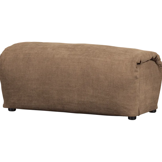 Woood Baggy hocker geweven chenille bruin
